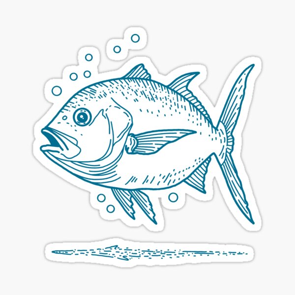 Giant Trevally Stickers for Sale, Free US Shipping