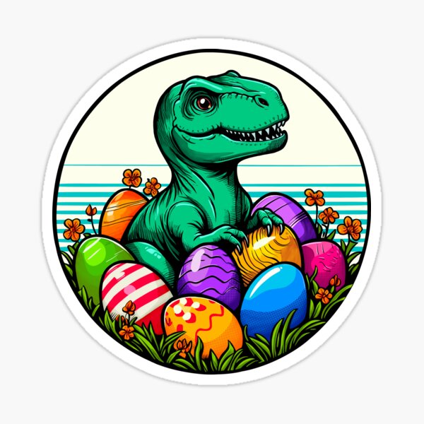 Item preview, Easter Velociraptor Among Some Eggs designed and sold by Ghost on Toast.