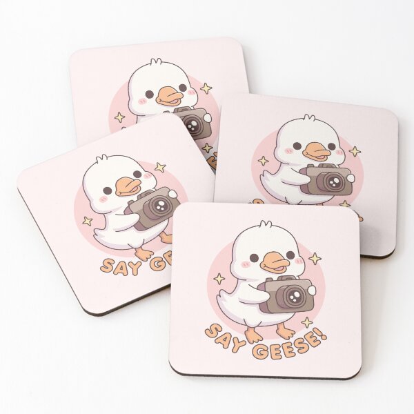 Item preview, Cute Baby Goose With Camera Say Geese Funny Pun designed and sold by rustydoodle.