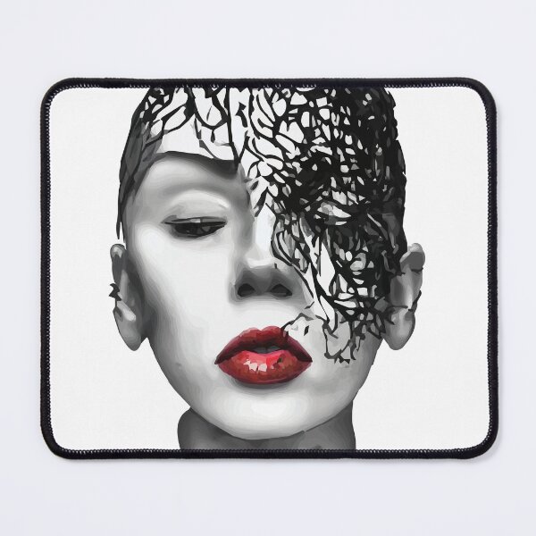 Item preview, Woman portrait with red lips designed and sold by HevsanDesign.