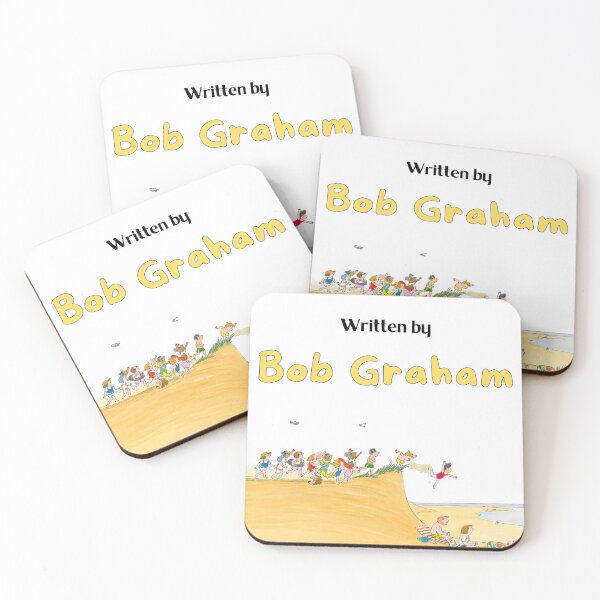 Item preview, Sandy beach Written by bob graham / Australian kids author / bookworm / teacher librarian  designed and sold by LaundrySalt.