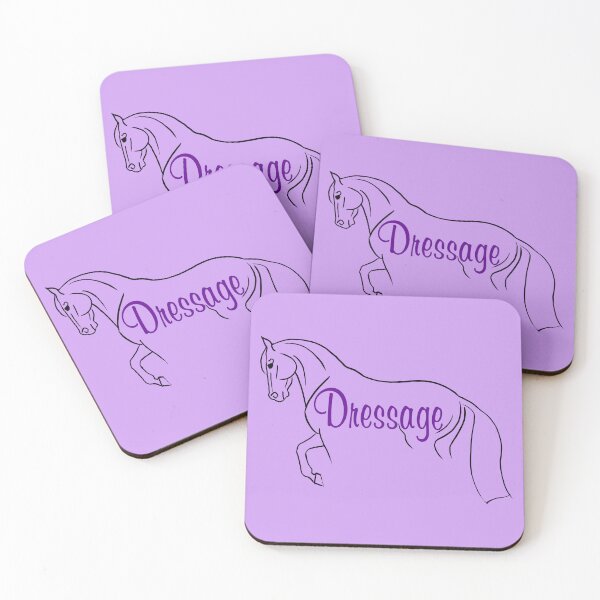 Item preview, Minimalist Style Dressage Horse with Purple Text designed and sold by DappledMoon.