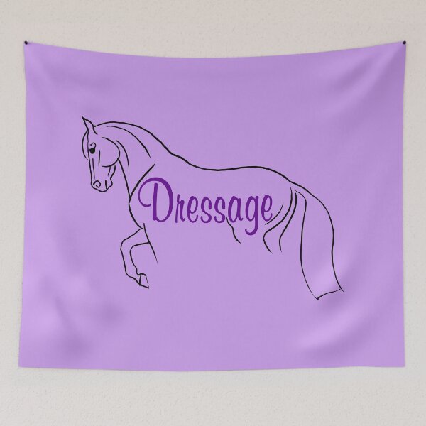 Item preview, Minimalist Style Dressage Horse with Purple Text designed and sold by DappledMoon.