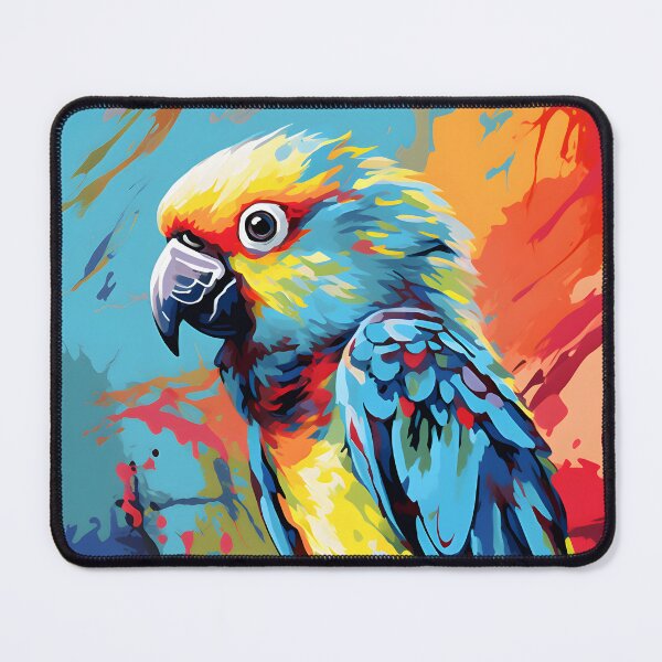 Item preview, Parakeet bird portrait art. animal colorful. Animal throw pillow. designed and sold by formform.