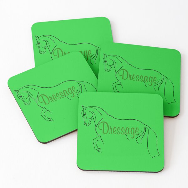 Item preview, Minimalist Style Dressage Horse with Green Text designed and sold by DappledMoon.