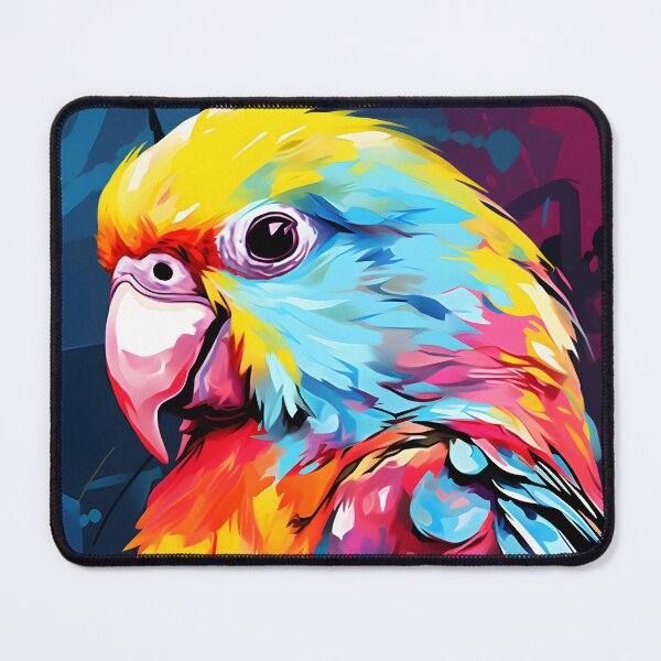 Item preview, Parakeet bird portrait art. animal colorful. Animal throw pillow. designed and sold by formform.