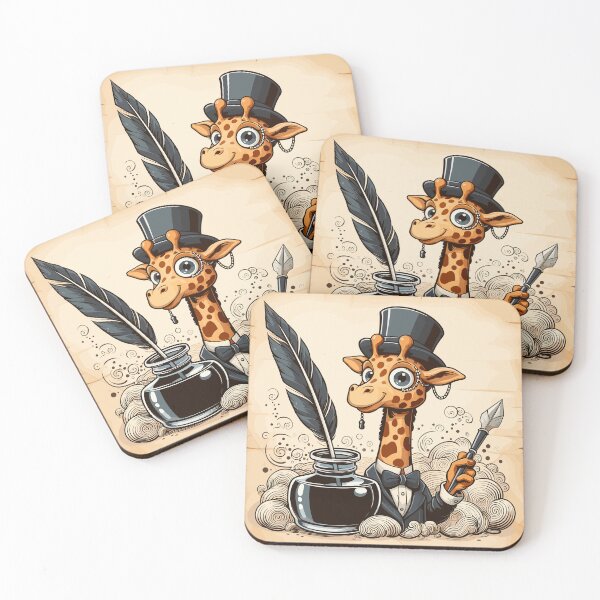Artikelvorschau, Federkiel Whimsy: Anspruchsvolle Giraffe entworfen und verkauft von ECuteDesigns.
