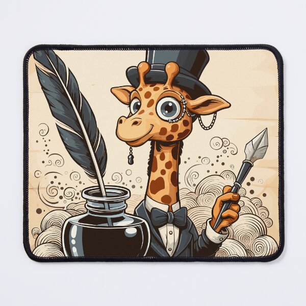Artikelvorschau, Federkiel Whimsy: Anspruchsvolle Giraffe entworfen und verkauft von ECuteDesigns.