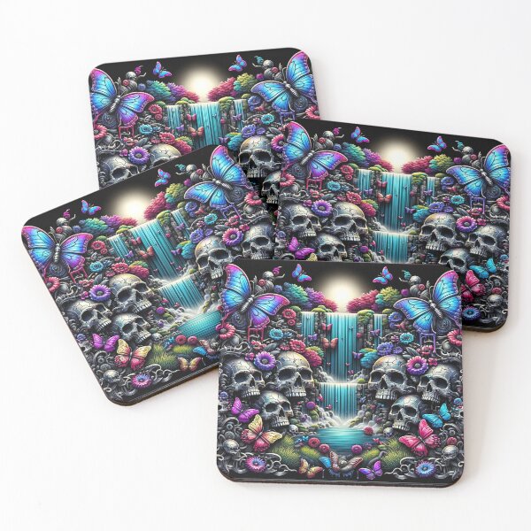 Item preview, Butterflies and Skulls designed and sold by TrulyBlessedLLC.