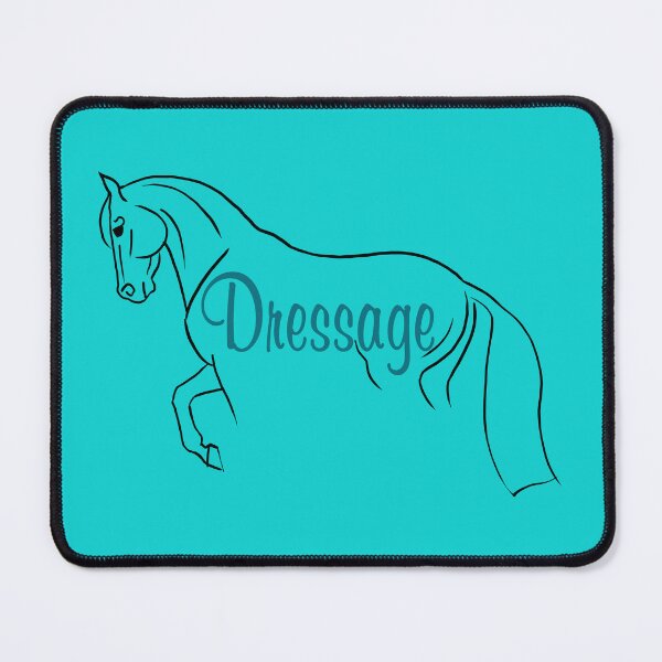 Item preview, Minimalist Style Dressage Horse with Teal Text designed and sold by DappledMoon.