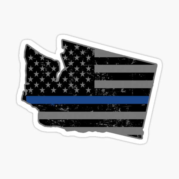Artikel-Vorschau von Washington Polizei & Strafverfolgung Thin Blue Line, designt und verkauft von shoppzee.