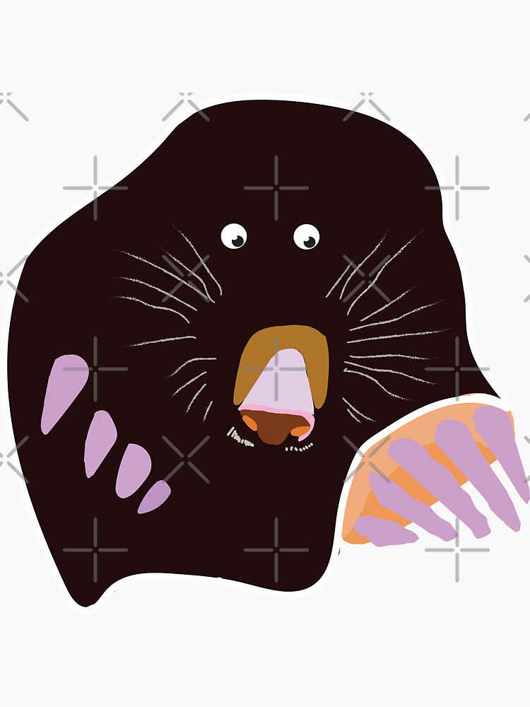 "Mole Drawing " Sticker by Manitarka | Redbubble