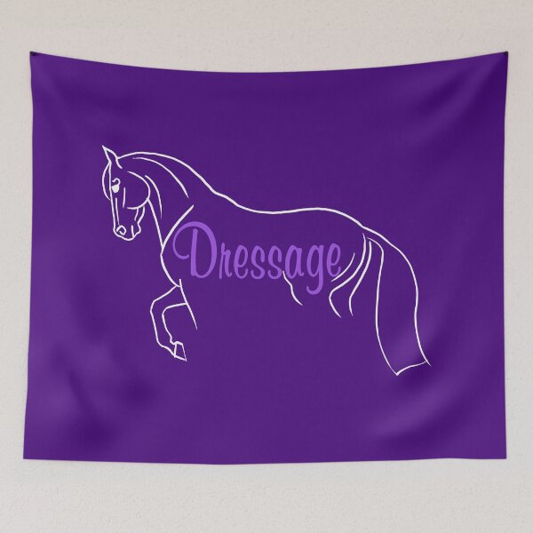 Item preview, Minimalist Style Dressage Horse with Purple Text designed and sold by DappledMoon.