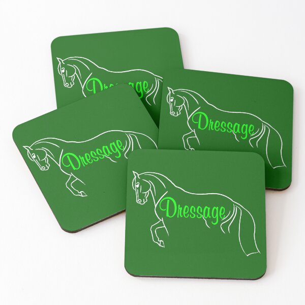 Item preview, Minimalist Style Dressage Horse with Green Text designed and sold by DappledMoon.