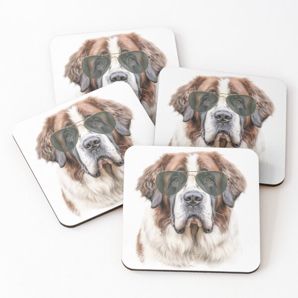 Item preview, Saint Bernard Wearing Sunglasses designed and sold by TheAnimalZ00.