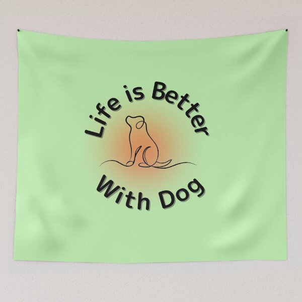 Item preview, "Life Is Better With Dog" Heartwarming Tee!! designed and sold by Wabi-SabiStudio.
