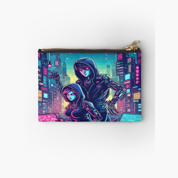 Item preview, Anime Boy Anime Girl Hacker Couple Desk Mat, Mouse Pad designed and sold by KitonicTees.