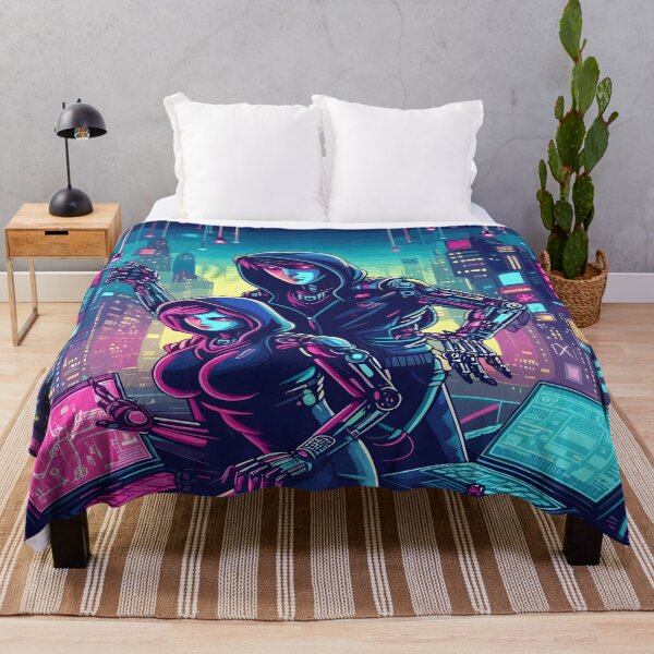 Item preview, Anime Boy Anime Girl Hacker Couple Desk Mat, Mouse Pad designed and sold by KitonicTees.