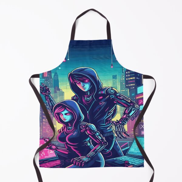Item preview, Anime Boy Anime Girl Hacker Couple Desk Mat, Mouse Pad designed and sold by KitonicTees.
