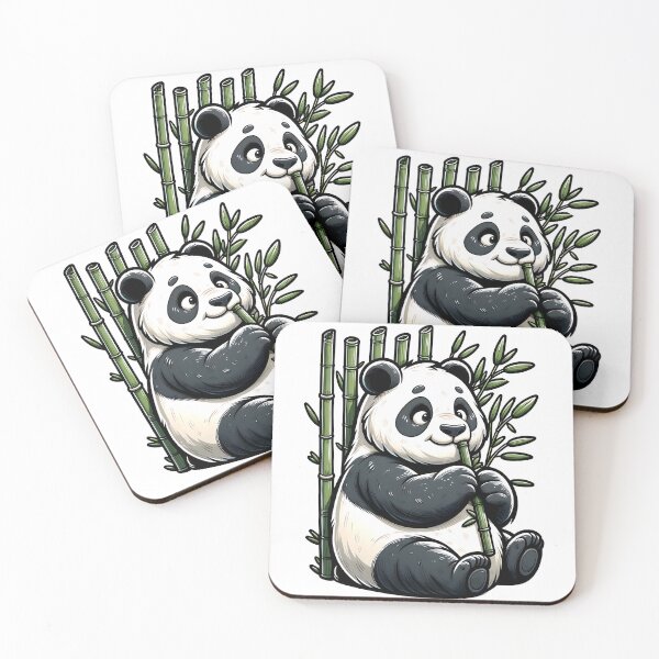 Item preview, Cute Panda Eating Bamboo designed and sold by StickaTime.