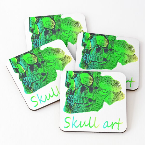 Item preview, green skull designed and sold by ViejoWill.