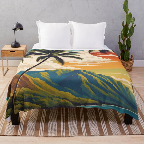 Item preview, Oahu Hawaii Modern Travel Poster designed and sold by Glimmersmith.