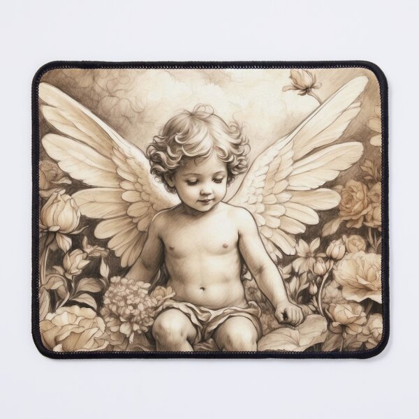 Item preview, Cherub Angel in a Garden Paradise - 15 designed and sold by nyathiwa.