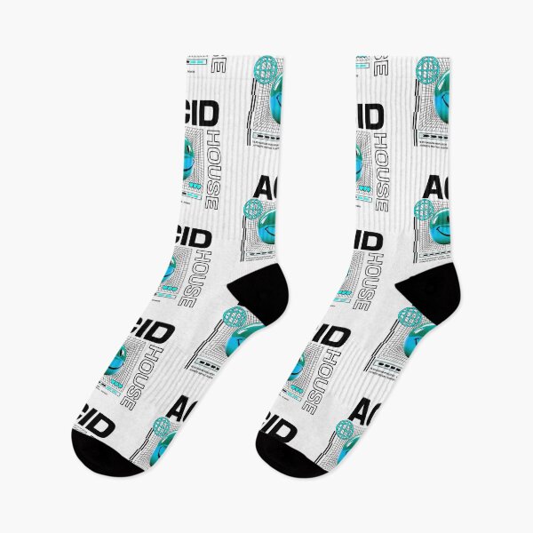 Item preview, ACID HOUSE  - 3D Smiley (black/blue)  designed and sold by Discothreadz.