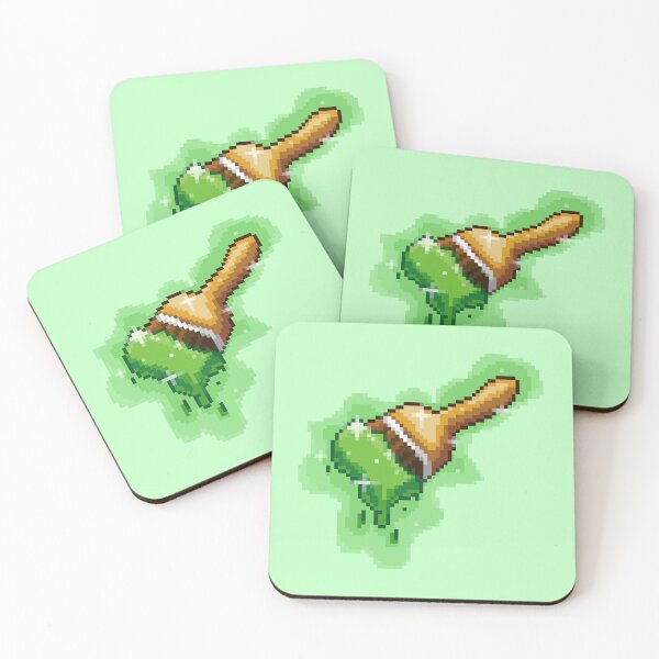 Item preview, Neopet Starter Green Paint Brush Pixel Art designed and sold by AyrosArts.