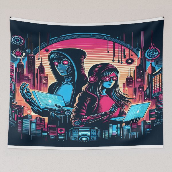 Item preview, Anime Girl Anime Boy Computer Geek Desk Mat designed and sold by KitonicTees.