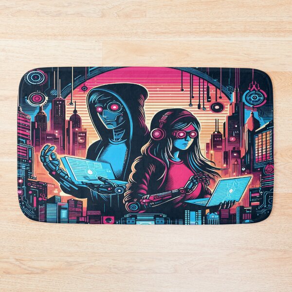 Item preview, Anime Girl Anime Boy Computer Geek Desk Mat designed and sold by KitonicTees.