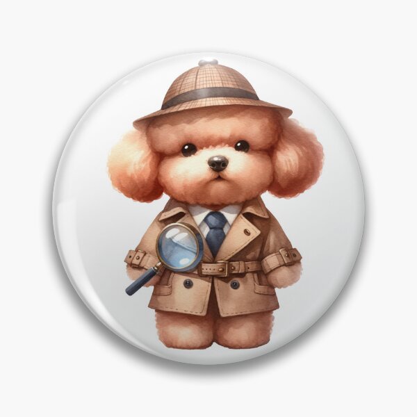 Item preview, Poodle Sherlock Bones  designed and sold by toypoodlemom.