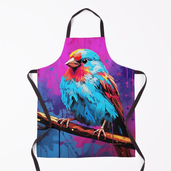 Artikelvorschau, Finken-Vogel-Porträtkunst. Tier bunt. Tierkissen. entworfen und verkauft von formform.