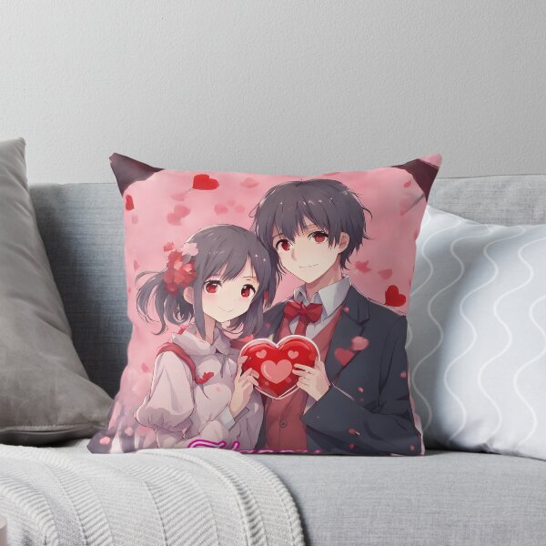 Item preview, Cute Anime Couple wishing "Happy Valentine's Day" - 1 designed and sold by StellaArtz.