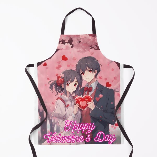 Item preview, Cute Anime Couple wishing "Happy Valentine's Day" - 1 designed and sold by StellaArtz.