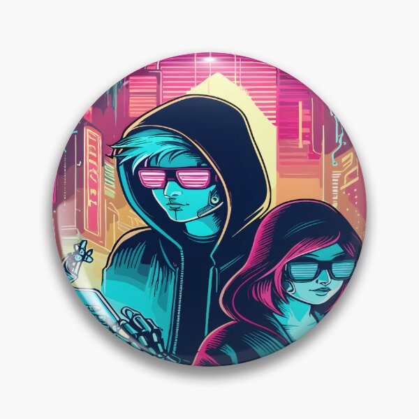 Item preview, Anime Boy Anime Girl Hacker Mouse Pad, Desk Mat designed and sold by KitonicTees.