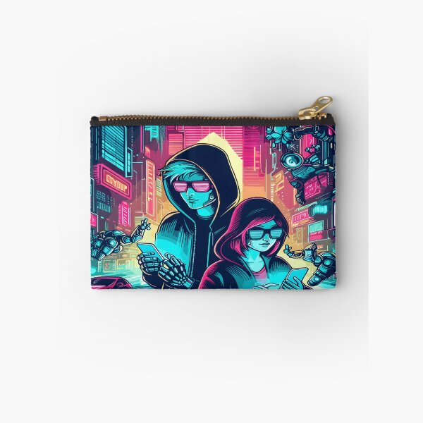 Item preview, Anime Boy Anime Girl Hacker Mouse Pad, Desk Mat designed and sold by KitonicTees.