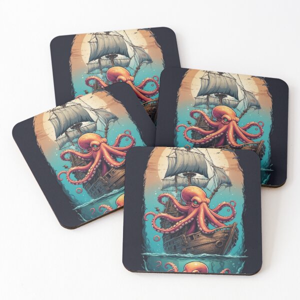 Artikelvorschau, Octopus Pirates v1 entworfen und verkauft von SimplifyCD.