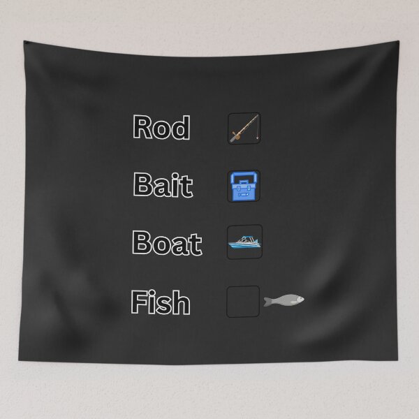 Item preview, Fishing trip checklist - Rod, bait, boat, fish designed and sold by MrLAS.