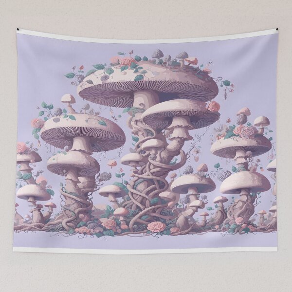 Item preview, Cottagecore Mushroom Desk Mat Aesthetic designed and sold by KitonicTees.