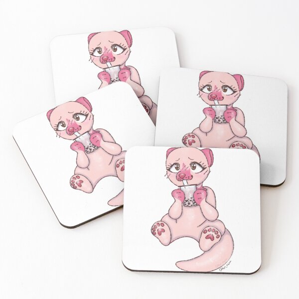 Item preview, Littlest Pet Shop G7 otter with boba milk tea designed and sold by Koiteaa.