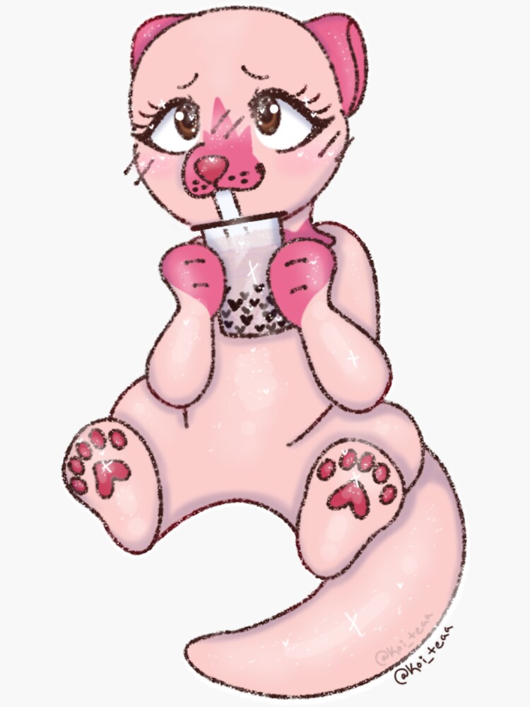 Littlest Pet Shop G7 otter with boba milk tea