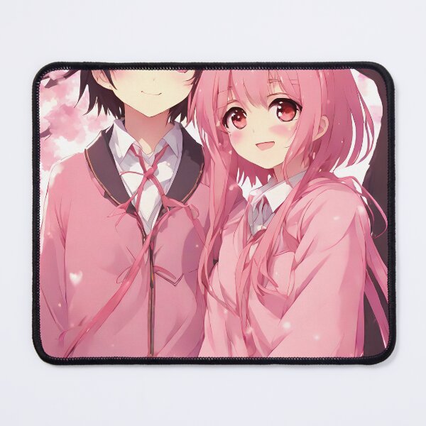 Item preview, Cute Anime Couple wishing "Happy Valentine's Day" - 2 designed and sold by StellaArtz.