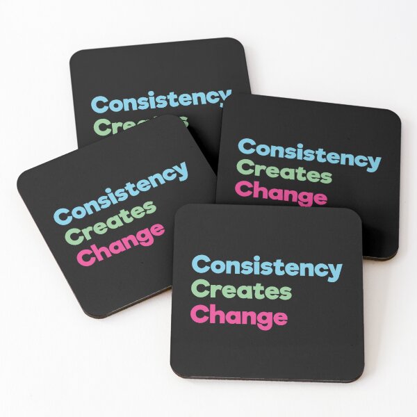 Item preview, Consistency Creates Change | Blue Green Pink | Black designed and sold by Wintre2.