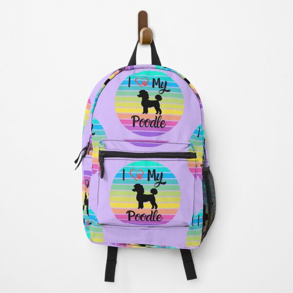 Item preview, "I Love My Poodle" Rainbow Paws Spectrum Tee designed and sold by Wabi-SabiStudio.