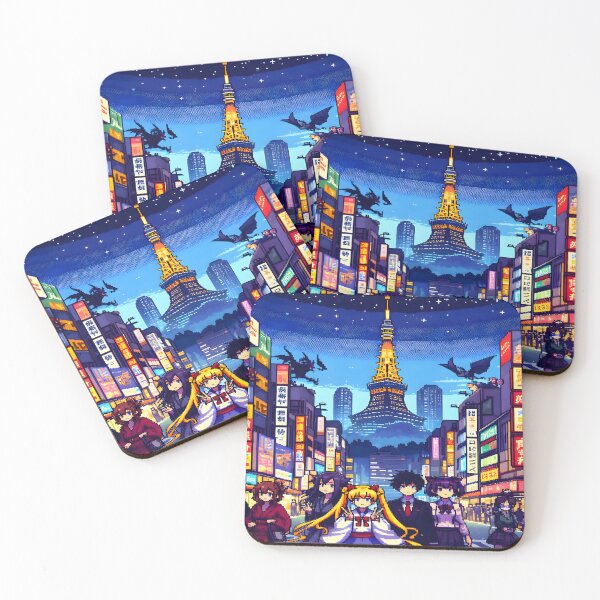 Item preview, Anime Pixel Art Desk Mat designed and sold by KitonicTees.
