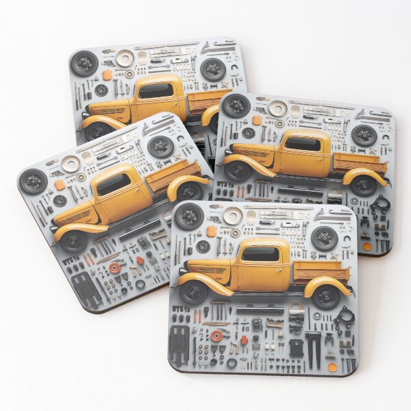 Item preview, 1930s Pickup Truck Classic Car Knolling Craft designed and sold by StefNomadLife.