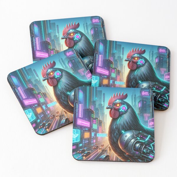 Item preview, Neon Feathers: Cyberpunk Chicken in the City designed and sold by Shams-Studio.
