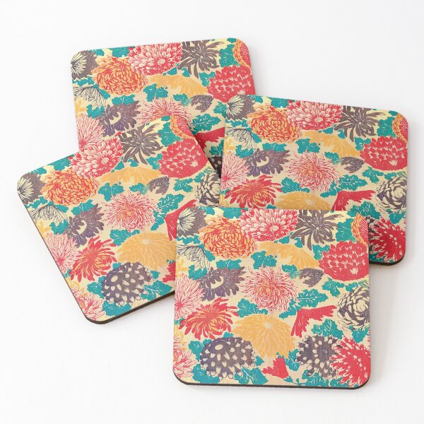 Item preview, Japanese Art, retro prints cute, chrysanthemum print, great Japan Gift! designed and sold by JapaneseClub.
