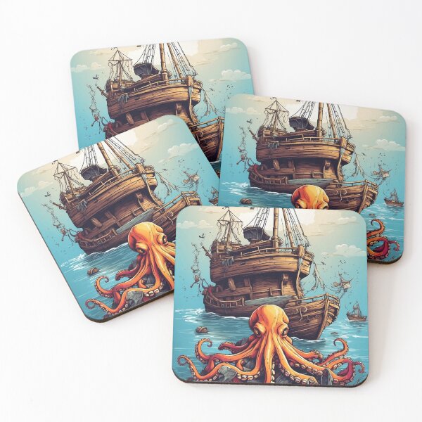 Artikelvorschau, Octopus Pirates v5 entworfen und verkauft von SimplifyCD.